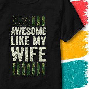 Militär Camouflage Amerikanische Flagge Großartig T-Shirt