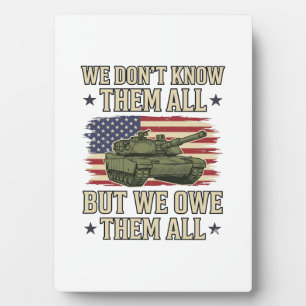 Militär-Erinnerungspanzer Patriotisches-Shirt-Desi Fotoplatte