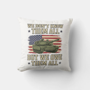 Militär-Erinnerungspanzer Patriotisches Shirt-Desi Kissen