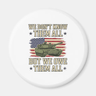 Militär-Erinnerungspanzer Patriotisches Shirt-Desi Magnet