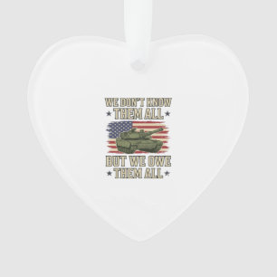 Militär-Erinnerungspanzer Patriotisches Shirt-Desi Ornament