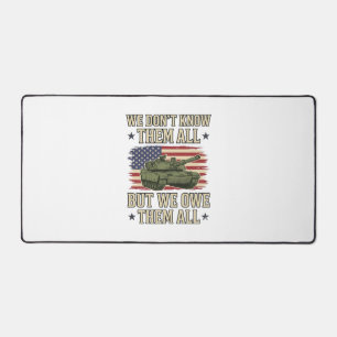 Militär-Erinnerungspanzer Patriotisches-Shirt-Desi Schreibtischunterlage