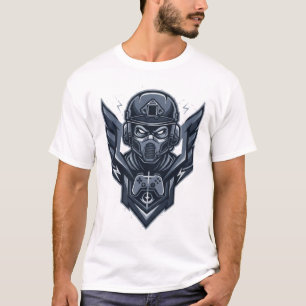 Militar-Gamer-Emblem-T-Shirt T-Shirt