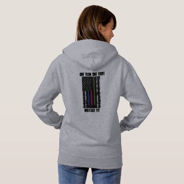 Militär geeignete HOODIE-Flagge Hoodie (Schwarz voll)