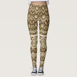 Militär Green Brown Beige Leggings