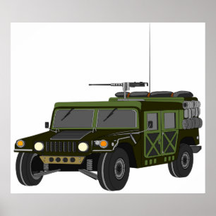 Militär-Humvee-Geländefahrzeug für taktische Einsä Poster