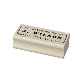 Militär Inspiriert rechteckige Rücksendeadresse Gummistempel