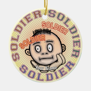 Militär Soldat Keramik Ornament