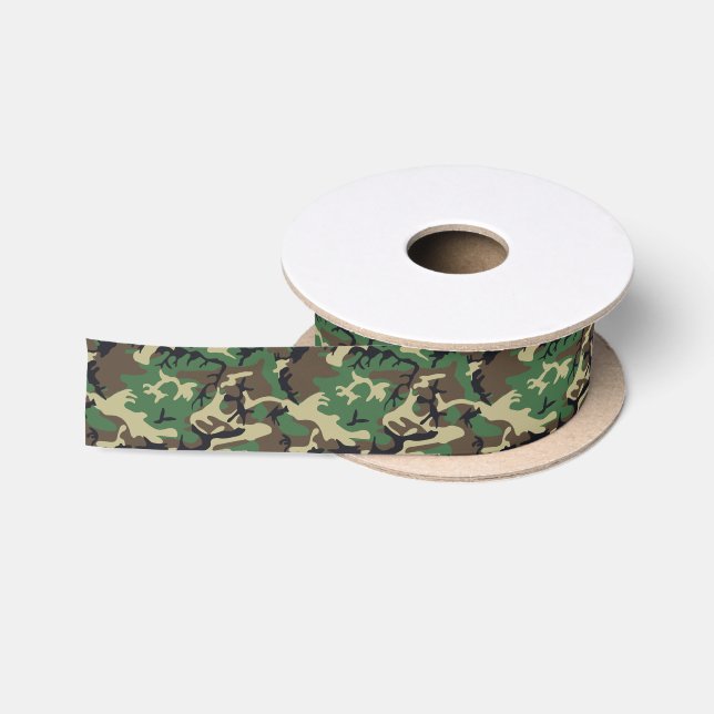 Militär tarnt satinband (Spule)