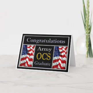MilitärAbschluss-Glückwunsch-Karte der armee-OCS Karte
