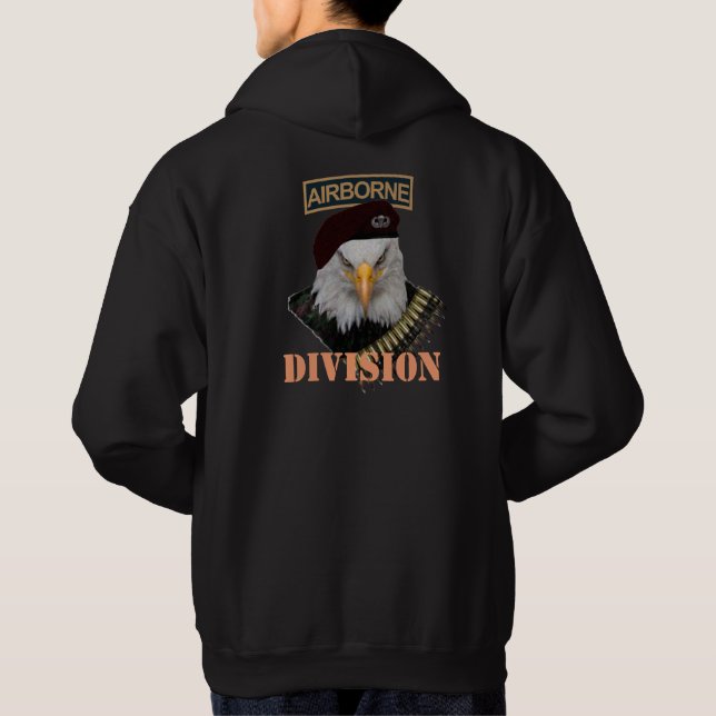 Militäradlerabdeckung im Flugzeug Abteilung Armee Hoodie (Rückseite)