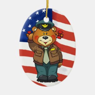 Militärbären Keramikornament