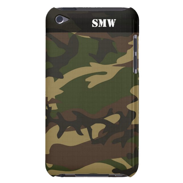 MilitärCamoflauge Camouflage-Grün personalisiert Barely There iPod Hülle (Rückseite)