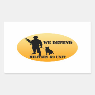 Militäreinheit K9 Rechteckiger Aufkleber
