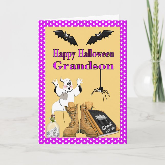 Militärenkel-Halloween-Karte Karte (Vorderseite)