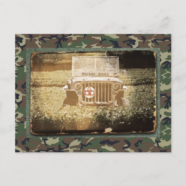 Militärfahrzeug Postkarte (Vorderseite)