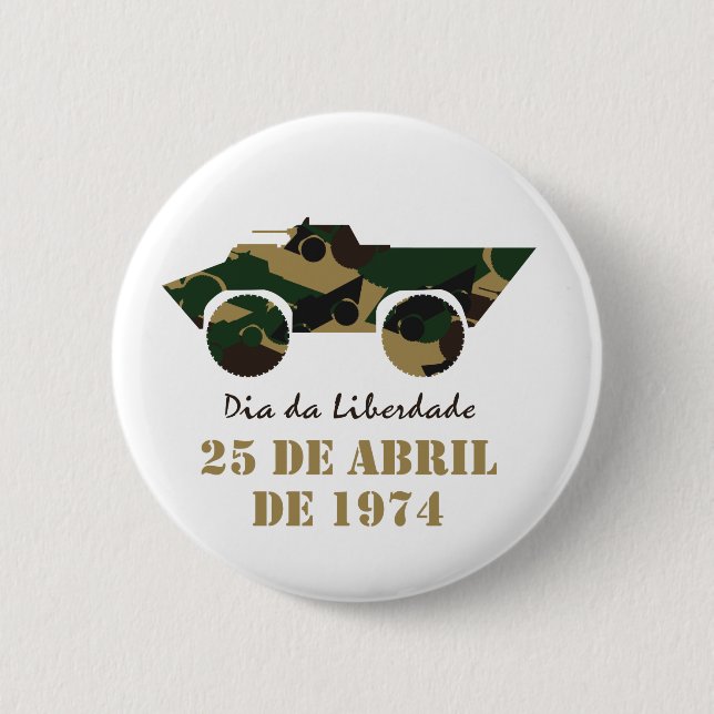 Militärfahrzeug-Symbol der Revolution vom 25. Apri Button (Vorderseite)