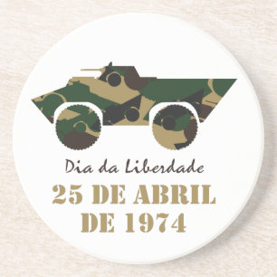 Militärfahrzeug-Symbol der Revolution vom 25. Apri Untersetzer