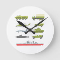 Militärfahrzeuge Silhouette Muster Taktische Wand