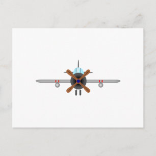 Militärflugzeug Postkarte