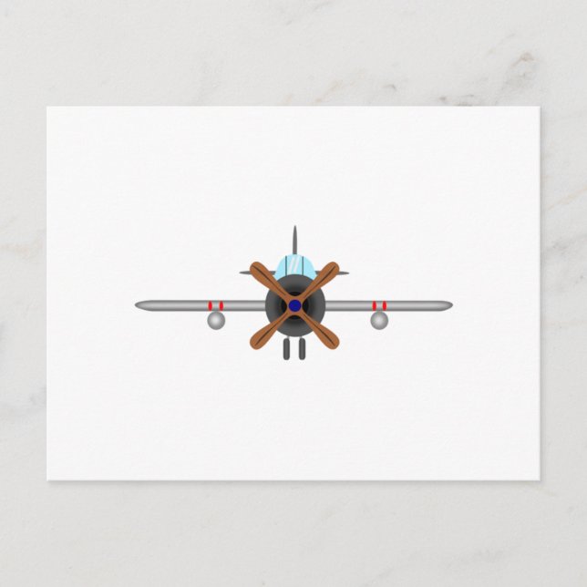 Militärflugzeug Postkarte (Vorderseite)