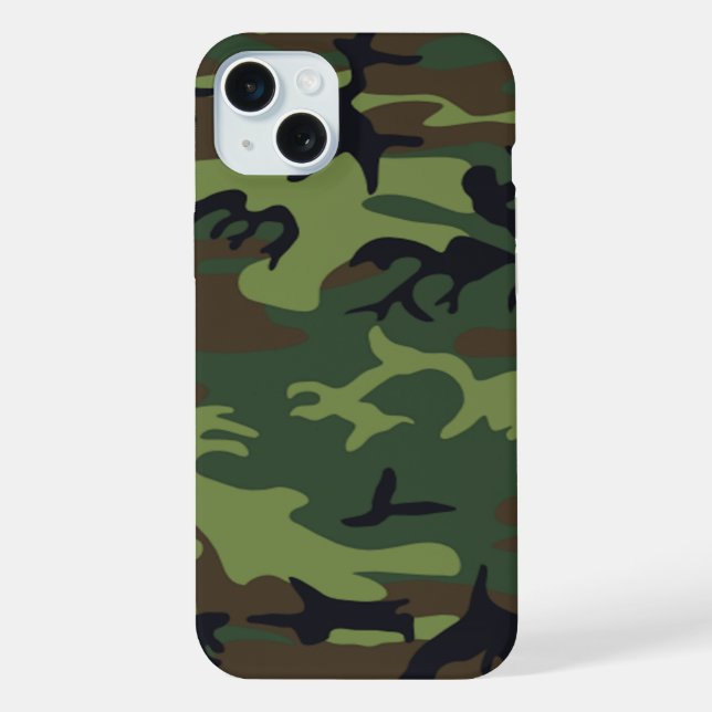 Militärgrün-Tarnung iPhone 15 Plus Hülle (Rückseite)
