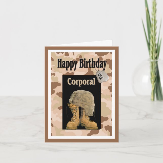 Militärhappy Birthday Card Karte (Vorderseite)
