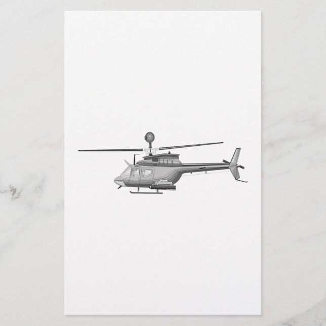 Militärhubschrauber Briefpapier (Vorderseite)