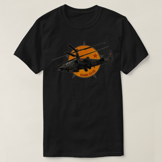 Militärhubschrauber Kamov Ka52 T-Shirt (Design vorne)
