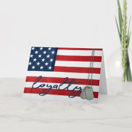 Militärhunde auf amerikanischer Flagge Karte