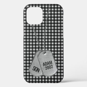 Militärhunde Tags auf Gingham Case-Mate iPhone Hülle