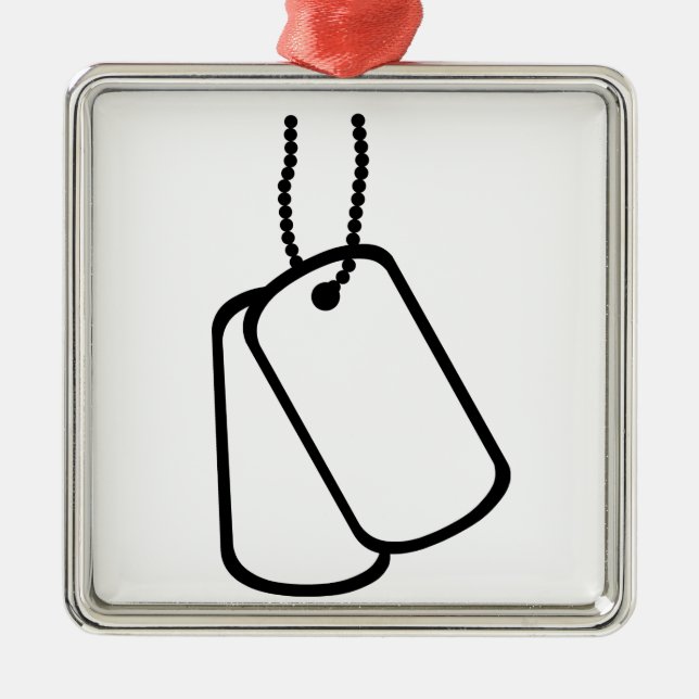 Militärhundeplaketten Ornament Aus Metall (Vorne)