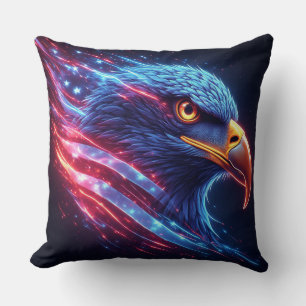 Militärisch-patriotische Neon-Adler-Kunst Kissen