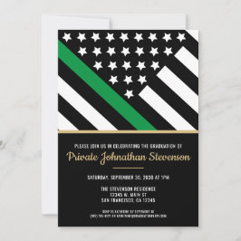 Militärische Abschluss Grundausbildung Patriotisch Einladung