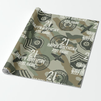 Militärische Abzeichen Geschenkpapier