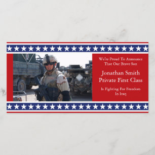 Militärische Ankündigung der US Flagge