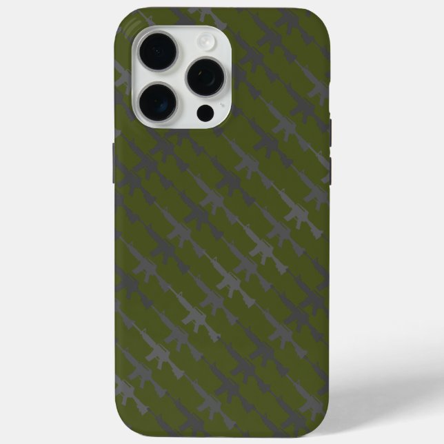 Militärische Art Gun Camouflage Army Green B/W Sch Case-Mate iPhone Hülle (Rückseite)