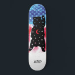 *~* Militärische Bärenrot-blaue Flagge Skateboard<br><div class="desc">*Energetisch verbessert / imbues GRIZZLY BEAR Silhouette auf amerikanischer Flagge * Patriotische amerikanische Flagge mit schwarzer GRIZZLY BEAR Silhouette . . Dieses Design zeigt die US Flag American Flag auch bekannt als Old Glory und US Flagge. Dieses Watercolor American Flag Design beinhaltet die Farben Red White Blue in Form von...</div>