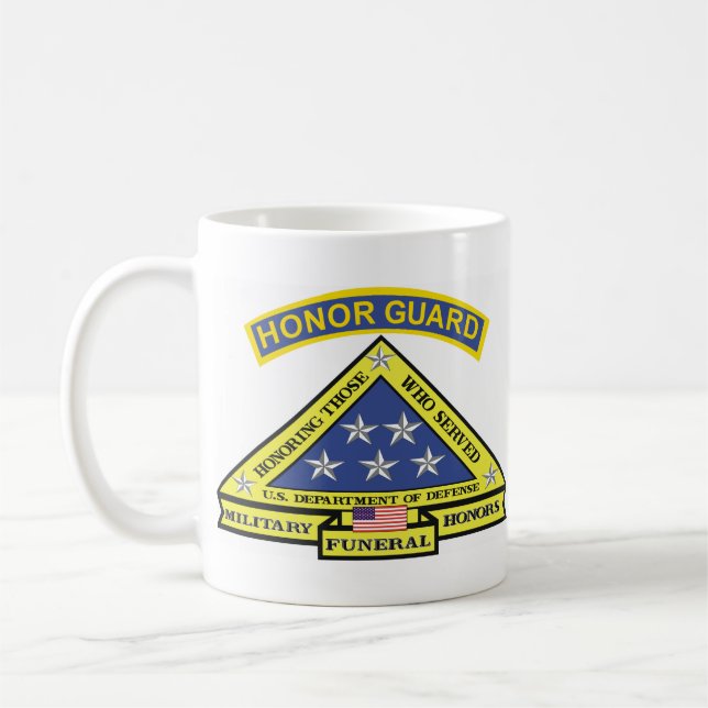 MILITÄRISCHE BEGRÄBNIS- EHRENWACHE KAFFEETASSE (Links)