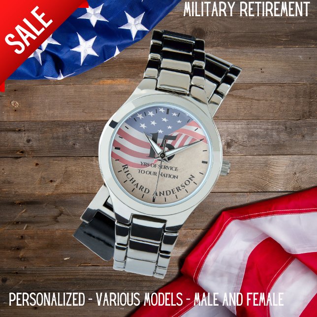 Militärische Besatzung US-Flaggenarmee Marine Luft Armbanduhr (Von Creator hochgeladen)