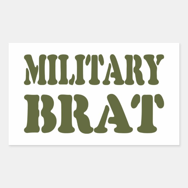 MILITÄRISCHE BRAT RECHTECKIGER AUFKLEBER (Vorderseite)