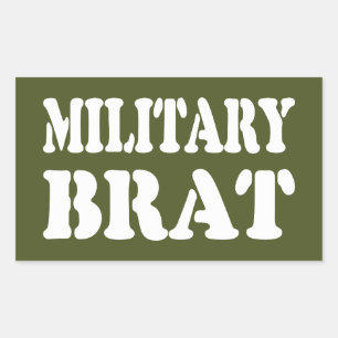MILITÄRISCHE BRAT RECHTECKIGER AUFKLEBER