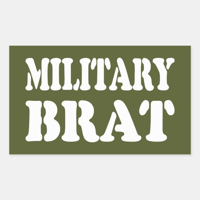 MILITÄRISCHE BRAT RECHTECKIGER AUFKLEBER (Vorderseite)