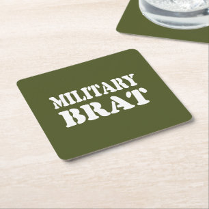 MILITÄRISCHE BRAT RECHTECKIGER PAPPUNTERSETZER