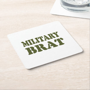MILITÄRISCHE BRAT RECHTECKIGER PAPPUNTERSETZER