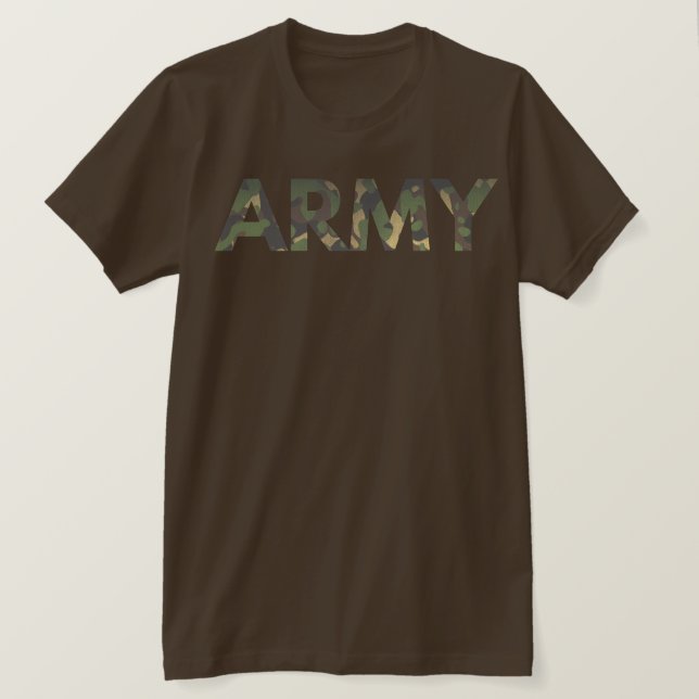 Militärische Camouflage der Armee T-Shirt (Design vorne)