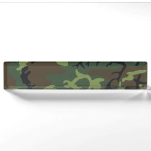 Militärische Camouflage der grünen Wälder Namensplakette