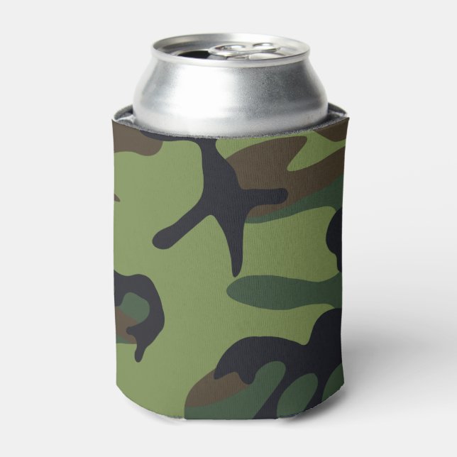 Militärische Camouflage des grünen Waldes Dosenkühler (Kanne Vorderseite)