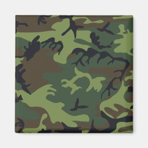 Militärische Camouflage des grünen Waldes Magnet