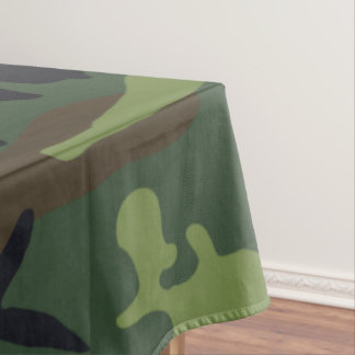 Militärische Camouflage des grünen Waldes Tischdecke